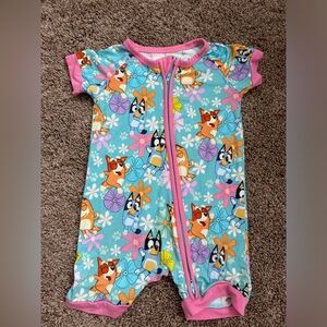 Bamboo bluey shorty 12-18